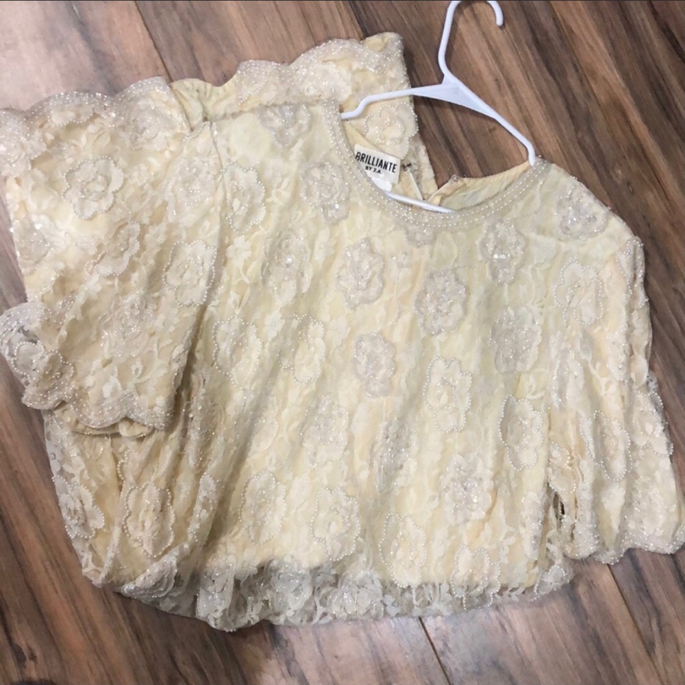 Vintage Brilliante beaded dress sz L